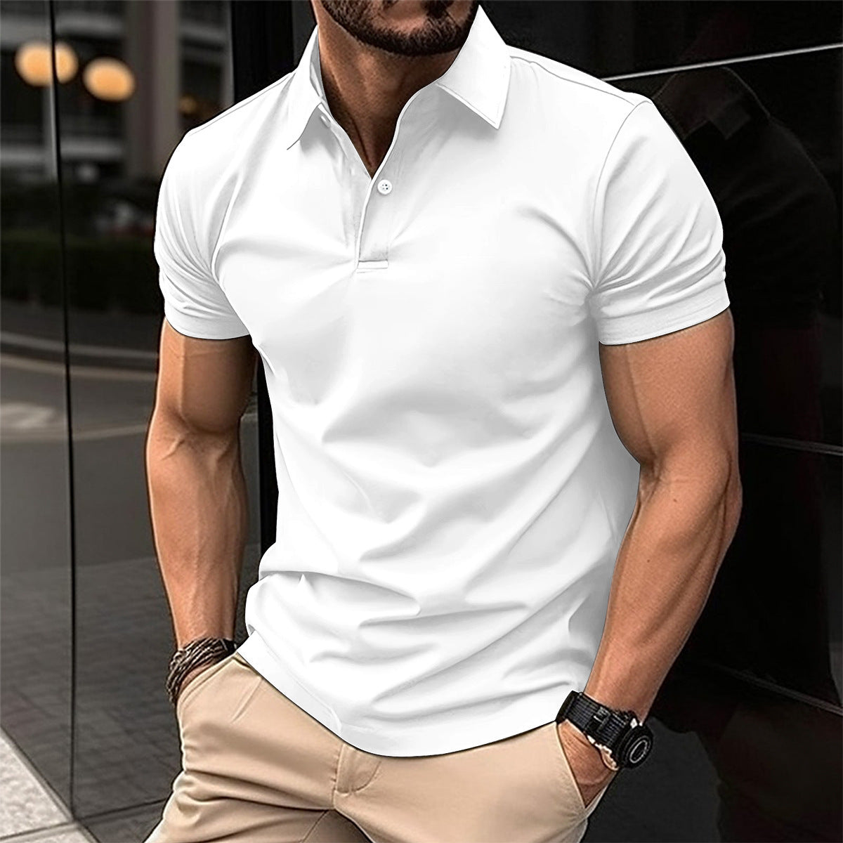Heren poloshirt met korte mouwen